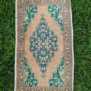 Turkish vintage mini rug